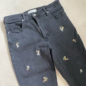 Abercrombie Floral Black Skinny Jeans